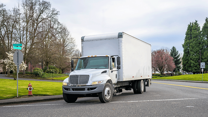 Straight-Truck-Leaving-Facility